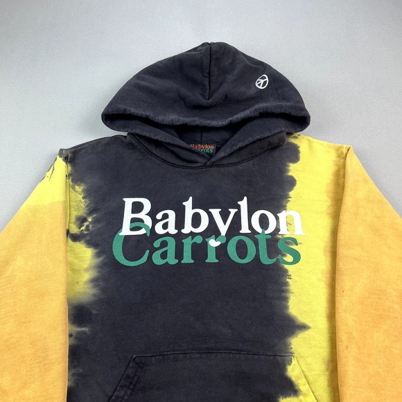 Carrots Babylon Hoodie Sweatshirt Adult Small Black Yellow Anwar Stacked Logo - Picture 2 of 10